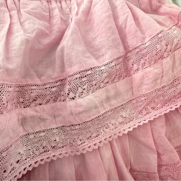 LoveShackFancy Ruffled Mini Heritage Skirt - Peony Pink - Picture 6 of 6